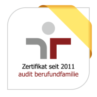 Das Logo für das Zertifikat seit 2011 audit berufundfamilie